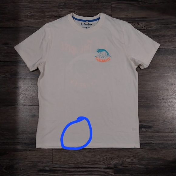 Chubbies Lost In Paradise Vacation T-shirt Mens L White Graphic Logo Shirt - Picture 5 of 7